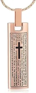 DOTUIARG Cremation Necklace Cremation Jewelry 30mm Stainless Steel Cube Urn Pendant Memorial Ashes Keepsake