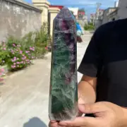 2.5lb Natural Fluorite Crystal Column Magic Wand Obelisk Point Earth Healing