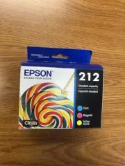 Epson 212 Genuine Color 3pk Ink Cartridge Cyan Magenta Yellow OEM EXP: 11 - 2027