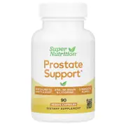 Super Nutrition, Prostate Support with Proprietary Support Blend, Saw Palmetto, Nettle Root, and Zinc Oxide, 90 Veggie Capsules