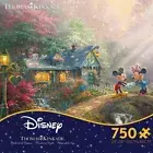 Ceaco 750 Piece Jigsaw Puzzle - Thomas Kinkade Mickey & Minnie Sweetheart Bridge