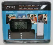 Oregon Scientific Touch Controlled AM/FM Radio Alarm Clock Weather Time BARM699A