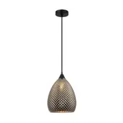 RICTUS Gold Ellipse Glass Shape With Quadrilateral Segments 1 Light Pendant - RICTUS4