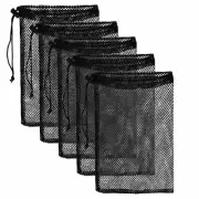 Mesh Stuff Sack Durable Nylon Drawstring Laundry Bag Rinsing Beach Toys Trav~'l
