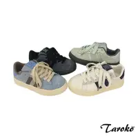 在飛比找momo購物網優惠-【Taroko】青春有你圓頭綁帶平底休閒帆布鞋(4色可選)