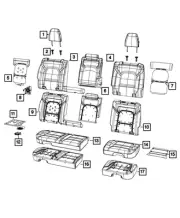 Genuine Mopar Rear Seat Back Cover 6RF00HL1AE