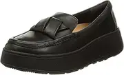 [FitFlop] F-Mode FOLDED-LEATHER FLATFORM LOAFERS Women's