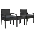 Gardeon 3-piece Outdoor Set - Black/Brown Exquisite Workmanship