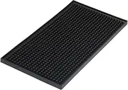 Yisharry li Bar Mat 6" x 12" Kitchen Square Rubber Service Spill Mat PVC Black KTV Bar Drying Dish Mats