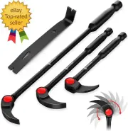 4Pcs (8",10",16") Indexing Pry Bar Set Heavy Duty 7" Flat Pry Bar and 3 Screws,