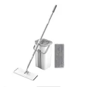 Squeeze Mop with Bucket Washable Microfiber Pad Household Floor Cleaner Mop Set