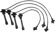 Sourcing map Car Spark Plug Wires Set of 4 Ignition Wire, for Car Vehicle Car Ignition Wire