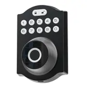 YOPOWER Smart Door Lock, Keyless Entry Door Lock with Auto-Lock, Fingerprint Digital Lock, Electronic Keypad Lock for Front Door, Biometric Door Lock with App for Home/Office/Bedroom/Apartment, Black