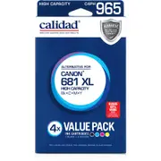 Calidad Canon CLI-681 XL Value 4 Pack