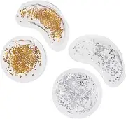 4pcs Eye Durable Cooling Eye Ice Packs Glitter Gel Design Reduces Puffiness Relieves Fatigue Headaches Reusable Cold Compress for Smooth Skin