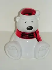 New Bath and Body~PAWS Polar Bear~2009 SLATKIN~Ceramic Candle~Cinnamon Stick