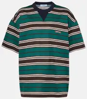 [Prada] Prada Striped cotton jersey T-shirt AU 14 multicoloured