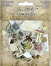 Tim Holtz Idea-Ology Ephemera SNIPPETS ID FIELDNOTES, us:one Size, Field Notes