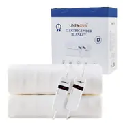 LINENOVA Fully Fitted Electric Blanket Dual Control 3 Heat Setting Overheat Protection Safety Underblanket
