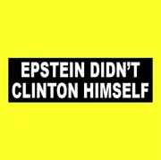Funny "EPSTEIN DIDN'T CLINTON HIMSELF" kill hang Anti Hillary BUMPER STICKER