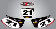Honda CR 125 2006 - 2016 Custom number Plates BARBED STYLE / stickers / decals