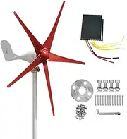 Wind Generator,Wind 500W/600W/700W/800W Wind Generator 12V/24V Wind Generator Kit 5 Blades Wind Generator with Controller for Power Supplementation,5 leave/13584 (Color : 5 Leaves, Size : 600W12V)