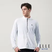 在飛比找momo購物網優惠-【ELLE ACTIVE】男款 涼感冰絲立領外套-白色(EA