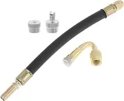 X AUTOHAUX 1 Set 45 Degree Copper Tire Valve Extension with Universal Plastic 180mm Tyre Valve Stem Extender for Car Motorcycle RV Truck Bike