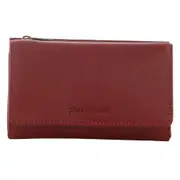 Pierre Cardin Leather Ladies Tri-Fold Wallet Womens Wallet - Red