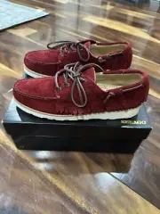 Sz 10.5 Ronnie Fieg x Sebago Kith Mens Docksides Red Moccasins Loafers Shoes