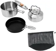 Aymzbd Camping Cookware Set with Storage Bag, Multifunctional Frying Pan, Camping Cookware, Outdoor BBQ Cooking