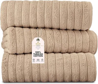 Classic Turkish Towels CTT - Luxury 3 Piece Jumbo Bath Sheets, 100% Turkish