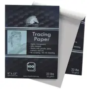 Tracing Paper Pad - 33lb - 9" x 12" - 100 Transparent Sheets - Artist Quality...