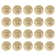 45Pcs Microfiber Handmade Leather Label Sewing Embossed Crochet Tags Khaki