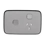 Clipsal Iconic ASH GREY Essence Skin Socket Switch Horizontal Single Extra Switch - E3015XC-AG