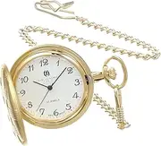 [CHARLES-HUBERT PARIS] Charles Hubert 3841-G Gold-Plated Mechanical Pocket Watch, Gold, Mechanical