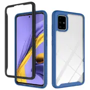 MCC Shockproof Bumper Case Samsung Galaxy A51 Clear Back Cover A515 [Dark Blue]