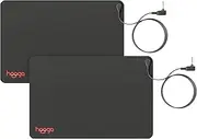Grounding Mat by Hooga. Large Universal Grounded Therapy Mat. Grounding Computer, Office, Meditation Mat. Home Use. EMF ESD Protection, Vegan Leather. May Improve Sleep, Inflammation, Energy. 2 Pack.