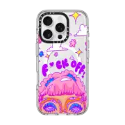 iPhone 16 Pro Clear Case MagSafe Compatible F*ck Off - Phone Case