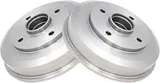 TRQ Rear Brake Drum Pair Set for 2000-2008 Ford Focus
