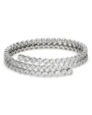 Nadri Dazzle Cubic Zirconia Bezel Triple Flex Wrap Bracelet