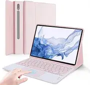 [Jarttarn] Compatible with Samsung Galaxy Tab S9 2023 11 inch (X710/X716B/X718U) Keyboard Case Tablet Cover with Bluetooth Keyboard for Galaxy Tab S9 Case (Pink)