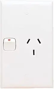 HPM Single Powerpoint, Vertical 240V AC 10A, White