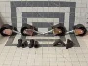 4 NEW Bed Frame Casters / Rollers: 2" x 1 3/4", NON-MARKING Wheels + End Caps