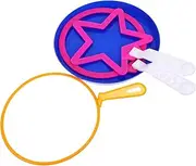 Toddmomy 4Pcs Colorful Bubble Wand Set Fun Outdoor Bubble Making for Safe Bubble Wands for Backyard Park Pool Beach Activities Rainbow Bubbles