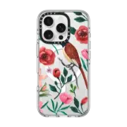 iPhone 16 Pro Clear Case MagSafe Compatible Paradise flycatcher