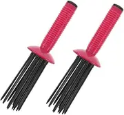 GANAZONO 2pcs Curling Comb for Blow Drying Multi Functional Frizz Hair Brush for Enhanced Volume Practical Design for Home Travel Fluffy Curling Roll Styling