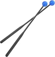 Yardwe 2pcs Drumstick Drum Accessories Drum Sticks Tongue Percussion Mallet Plastic Hammer for Xylophone Percussion Instrument Mallets Xylophone Piano Sticks Instrument Hammer Rubber Blue