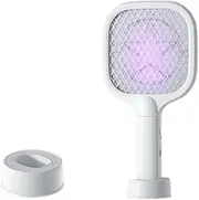 Bug Zapper Electric Fly Swatter Mosquito Zapper Indoor Fruit Gnat Trap Rotating Head Rechargeable(Set A)