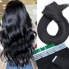 Invisible Tape In Human Hair Extensions Skin Weft Thick 100g Highlight 14"-24"